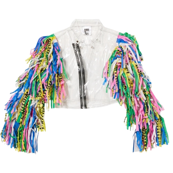 NEW Adults Harley Quinn Caution Moto Jacket Costume - Birds of Prey - Picture 4 of 5